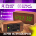 Часы с термометром и гигрометром електронные настольные VST-862S-4 зеленый экран корпус коричневый