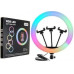 Кільцева LED лампа RGB 3 крепл.тел USB Різнокольорова кільцева світлодіодна лампа MJ36 36см