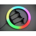 Кільцева LED лампа RGB 3 крепл.тел USB Різнокольорова кільцева світлодіодна лампа MJ36 36см