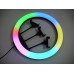 Кільцева LED лампа RGB 3 крепл.тел USB Різнокольорова кільцева світлодіодна лампа MJ36 36см