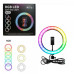 Кольцевая LED лампа RGB 1 крепл.тел USB Кольцевая лампа RGB LED MJ33 33см