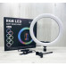 Кольцевая LED лампа RGB 1 крепл.тел USB Кольцевая лампа RGB LED MJ33 33см
