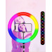 Кільцева LED лампа з кріпленням RGB 1 крепл.тел USB MJ26 26см