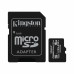 Карта памяти Kingston microSDXC 16GB Class 10 UHS I U1 V10 A1 с SD адаптером для телефонов камер и видео