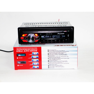 Автомагнітола Знімна панель Usb+Sd+Fm+Aux+ пульт 1091