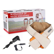 Роликовий масажер для шиї плечей і спини з прогрівом Massager of Neck Kneading