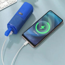 Bluetooth-колонка з навушниками TG807 blue та функцією POWER BANK Компактний Потужний Дуо