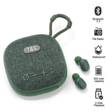 Bluetooth-колонка з навушниками TG813 Green Гармонія Звуків 2-в-1