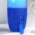 Блютуз колонка портативная с ремешком радио подсветка синяя TG644 RGB speakerphone blue
