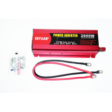 Перетворювач з вольметром із чистою синусоїдою 2600W LCD AC/DC 12v