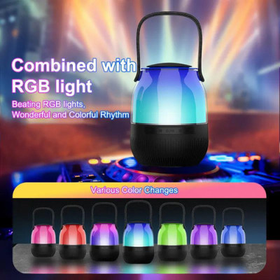 Блютуз колонка Bluetooth проигрователь с RGB подсветкой и микрофоном XM-A68