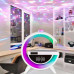 Настільна смарт-лампа нічник RGB з бездротовою зарядкою і Bluetooth колонкою G-Smart Light BT3402