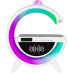 Настільна смарт-лампа нічник RGB з бездротовою зарядкою і Bluetooth колонкою G-Smart Light BT3402