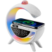 Настільна смарт-лампа нічник RGB з бездротовою зарядкою і Bluetooth колонкою G-Smart Light BT3402