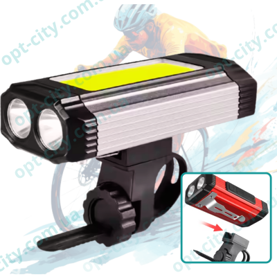 Велофонарь BIKE501 мощный универсальный ручной с магнитом аккумуляторный PowerBank 7 режимов для велосипеда