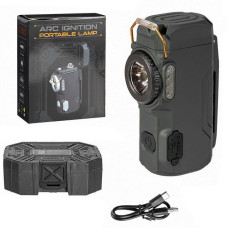Ліхтар MULTIFUNCTIONAL D50-SMD black, Li-Ion акум., індикація заряду, запальничка, ЗП Type-C, Box