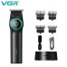 Тример VGR V-977 BLACK, регулювання потужності 6000 — 8000 RPM, 2500 mAh, 4 насадки, LED display
