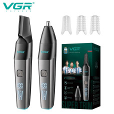 Тример VGR 2 в 1 V-603, 2 насадки (для носа та волосся), IPX5