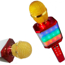 Караоке-мікрофон WSTER WS-1828 з LED-підсвіткою (змінювання голосу)