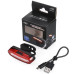 Велоліхтар AQY-096-COB (red+white), Li-Ion акум., ЗП microUSB