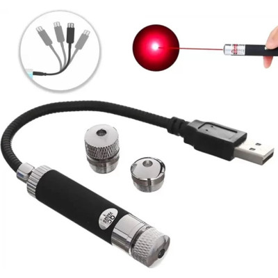 Лазерна указка працює від usb червоний колір променя laser snr 12