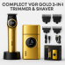 Тример і шейвер комплект VGR GOLD 2 в 1 V977 V377 професійна машинка для стрижки бороди бритва в нуль чоловічий барбер