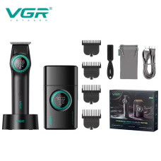 Комплект VGR 2 в 1 V-977&V-377 BLACK, тример і шейвер