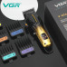 Акумуляторна машинка для стриження (clipper) VGR V-026 GOLD, 6 насадок, 9000 RPM, LED display