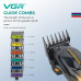 Акумуляторна машинка для стриження (clipper) VGR V-026 GOLD, 6 насадок, 9000 RPM, LED display