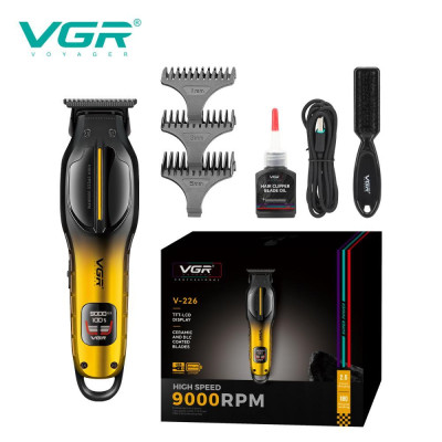 Тример VGR V-226 GOLD, 9000 RPM, 3 насадки, LED display