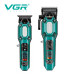 Комплект VGR 2 в 1 V-600&900 GREEN, акумуляторна машинка для стриження (clipper) і тример, 10 насадок, LED