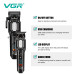 Комплект VGR 2 в 1 V-600&900 BLACK, акумуляторна машинка для стриження (clipper) і тример, 10 насадок, LED