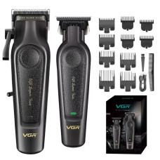 Комплект VGR 2 в 1 V-197&995, акумуляторна машинка для стриження (clipper) і тример