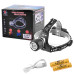 Ліхтар налобний 2199-T6, 2х18650, signal light, шипи, zoom, ЗП Type-C, Box