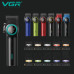 Акумуляторна машинка для стриження (clipper) VGR V-001 BLACK, 10 насадок, 9000 RPM, 4600 mAh, LED light, LED