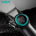 Акумуляторна машинка для стриження (clipper) VGR V-001 BLACK, 10 насадок, 9000 RPM, 4600 mAh, LED light, LED