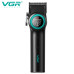 Акумуляторна машинка для стриження (clipper) VGR V-001 BLACK, 10 насадок, 9000 RPM, 4600 mAh, LED light, LED