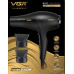 Фен професійний VGR V-406 BLACK, 3 рівні обдування, 3 рівні температури, 2 насадки, 3000 Вт