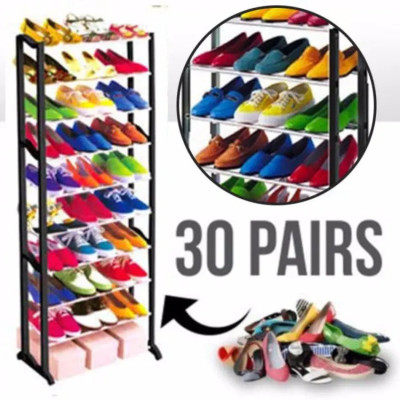 Полиця стілаж для взуття на 30 пар Органайзер для взуття Amazing Shoe Rack