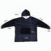 Толстовка плед з капюшоном і рукавами синя ковдра худі тепла домашня Huggle Hoodie Blanket