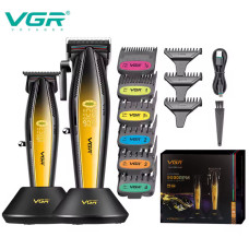 Комплект VGR 2 в 1 V-270&V-992 GOLD, машинка для стриження та тример