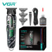 Триммер VGR V-260 GREEN, 3 насадки, 2000mAh, 9000 RPM, LED display