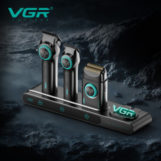 Набір для грумінгу VGR STEPLERSS PRO 3 IN 1 BLACK: Машинка, Тример та Електробритва