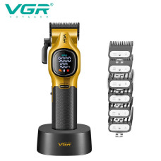 Акумуляторна машинка для стриження (clipper) VGR V-886C GOLD, LED display, 9000RPM