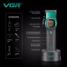 Акумуляторна машинка для стриження (clipper) VGR V-885C GREEN, 10 насадок, LED display