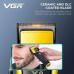 Акумуляторна машинка для стриження (clipper) VGR V-885C GOLD, 10 насадок, LED display