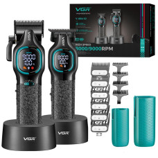 Комплект VGR 2 в 1 V-886 S2 BLACK, акумуляторна машинка для стриження (clipper) і тример