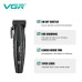 Акумуляторна машинка для стриження (clipper) VGR V-640C BLACK, 6 насадок, LED display, 9000RPM