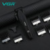 Акумуляторна машинка для стриження (clipper) VGR V-640C BLACK, 6 насадок, LED display, 9000RPM