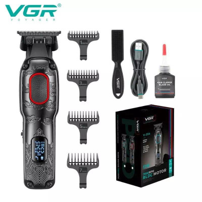 Тример VGR V-254 RED, 4 насадки, 7000 RPM, 2000 mAh, LED display